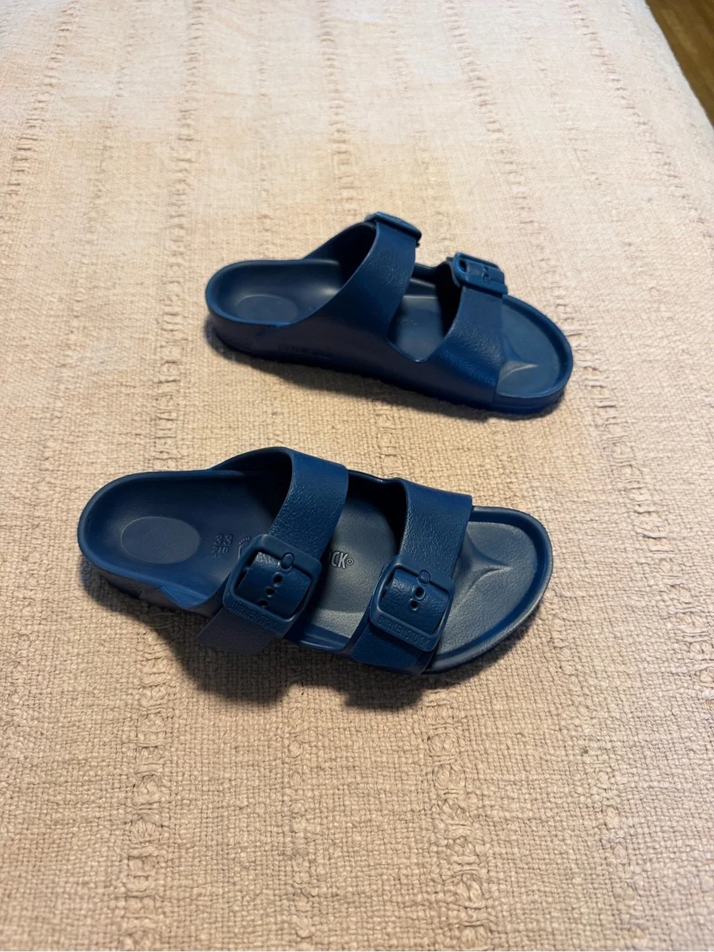 Birkenstock Kids Navy Double Buckle EVA Sandals